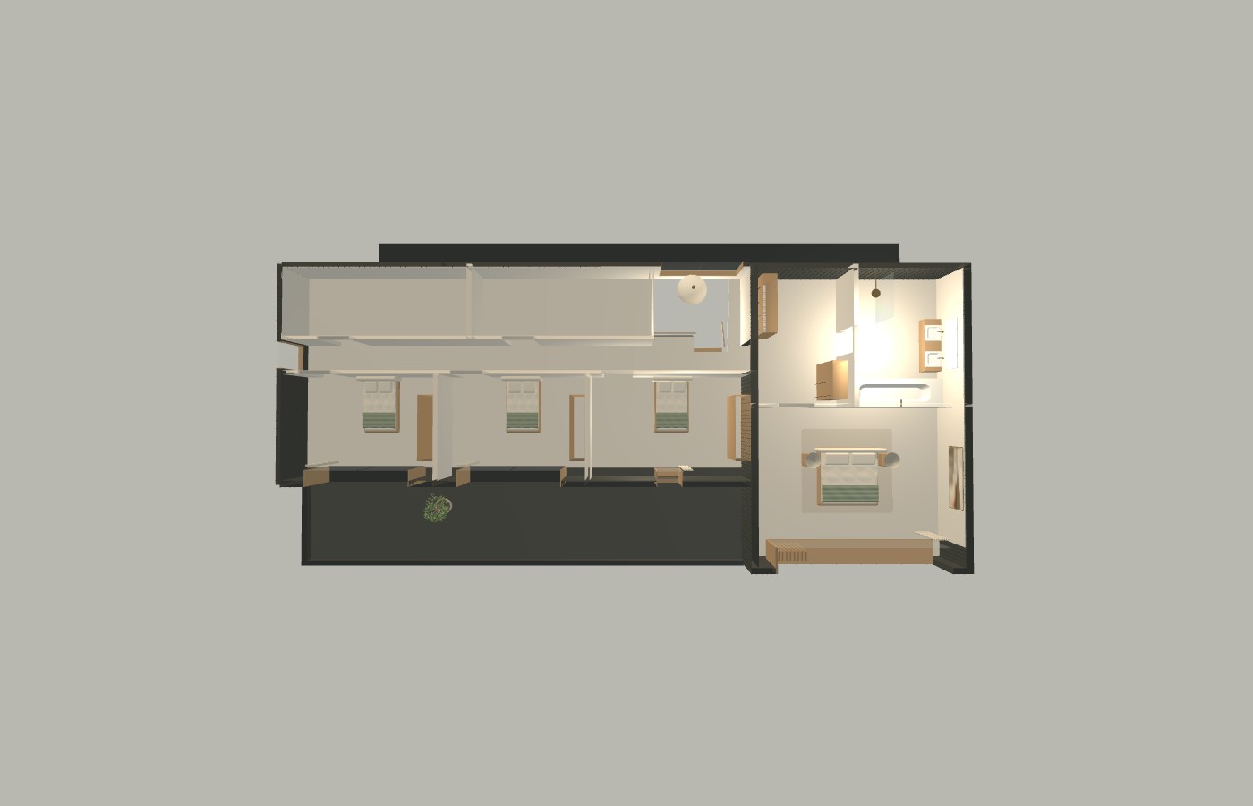 First-floor furnished cutaway